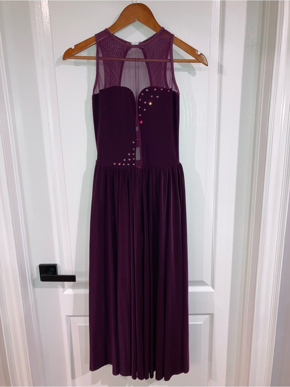 Costume Gallery Purple Mesh & Rhinestone Dance Costume Dress - size M
